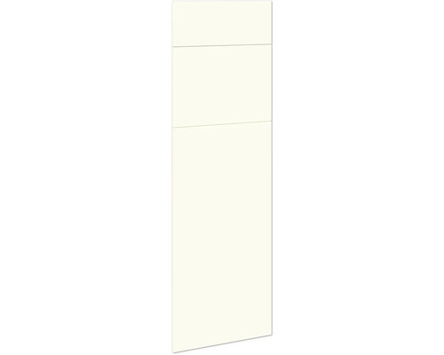 Set de façade PICCANTE Smart meuble haut pour réfrigérateur/congélateur combiné für 1 trappe et 2 portes pivotantes blanc structure fine avec bord épais "AU" Porte de placard
