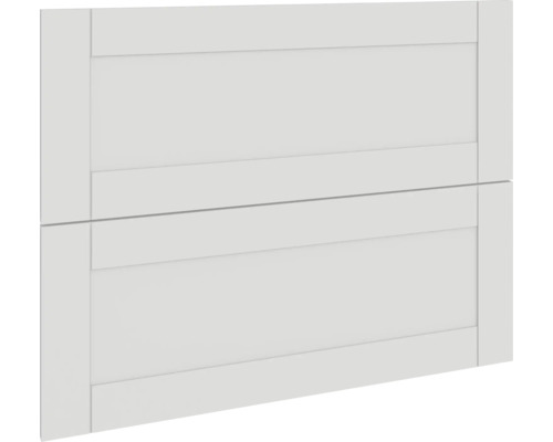 PICCANTE Smart Frontenset Oberschrank 90 cm Falttür Landhaus grau matt "W" Schubfront für Badezimmermöbel