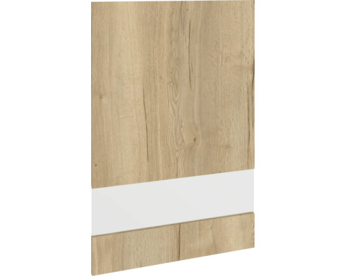 Placage en bois avec décor et accent blanc