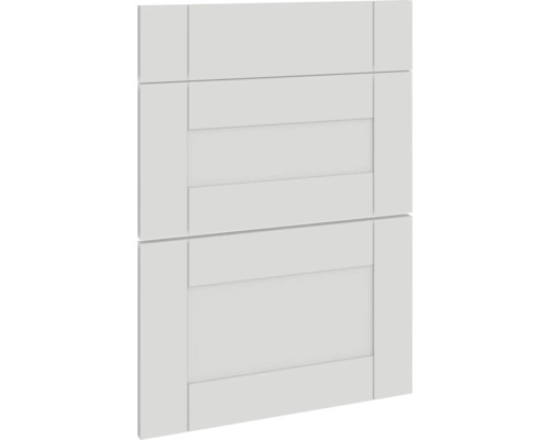 Set de façade PICCANTE Smart meuble bas 50 cm 1 cache de tiroir et 2 caches de tablettes coulissantes gris mat maison de campagne "AB" Façade de cuisine style campagnard