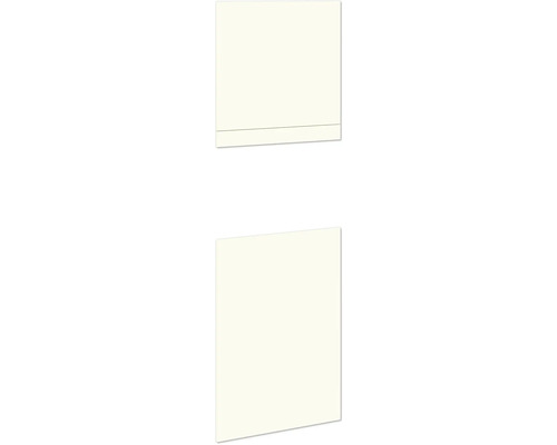 PICCANTE Smart Frontenset Hochschrank für Backofen und Microwelle 2 Drehtüren weiss Feinstruktur mit Dickkante "AT" Papierbogen