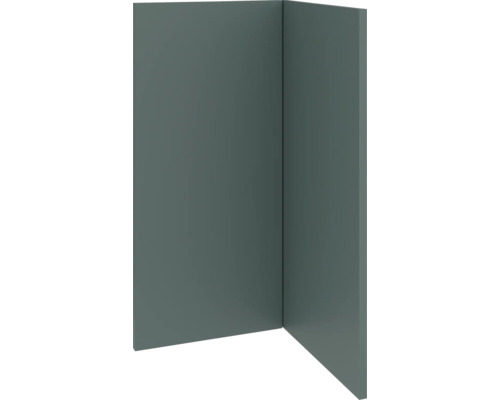 Vue d'angle d'un meuble simple en forme de plaque