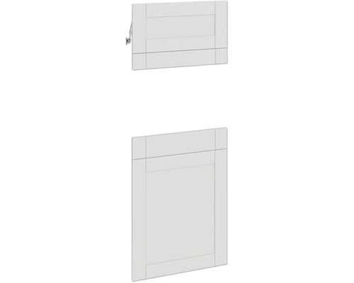 PICCANTE Smart Set de façade armoire midi pour microondes 1 porte pivotante 1 cache et 1 trappe maison de campagne gris mat « AL » Porte de placard avec aspect cadre