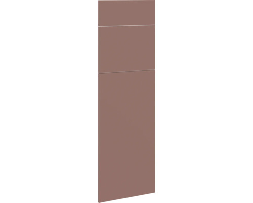 PICCANTE Smart Set de façade armoire haute pour réfrigérateur/congélateur combiné 1 trappe et 2 portes pivotantes rouge rouille mat avec bord épais "AU" Porte d'armoire de cuisine au design simple