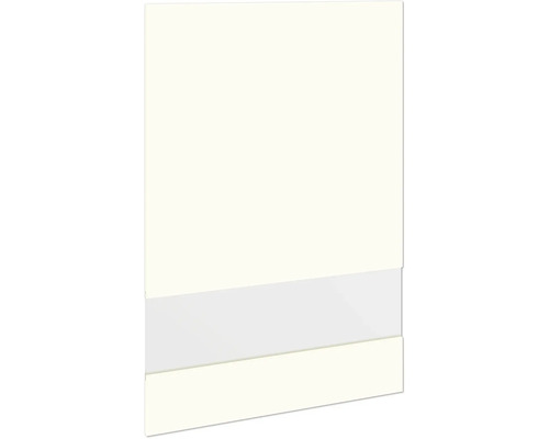 PICCANTE Smart Porte en verre à segment pour armoire haute 60 x 89,2 cm blanc structure fine avec bord épais "R" Plinthe