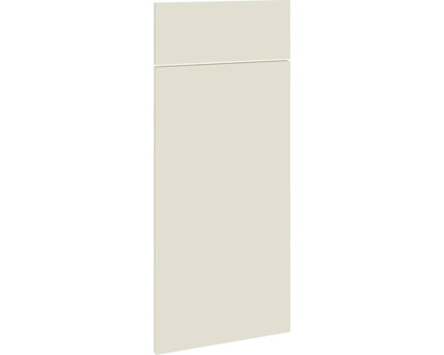 PICCANTE Smart Set de façade meuble bas 30 cm 1 porte pivotante et 1 cache de tiroir beige sable mat satiné avec bord épais "X" Façade de meuble de cuisine