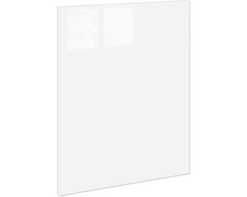PICCANTE Smart Cache de lave-vaisselle pour lave-vaisselle partiellement intégré 45 cm blanc haute brillance peint avec poignée encastrée intégrée "BB" Face de cuisine