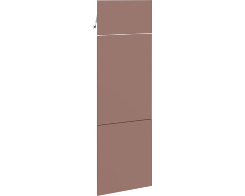 PICCANTE Smart Set de façade armoire haute pour réfrigérateur 1 trappe et 2 portes pivotantes rouge rouille mat avec bord épais "AP" Façade d'armoire de cuisine avec abattant