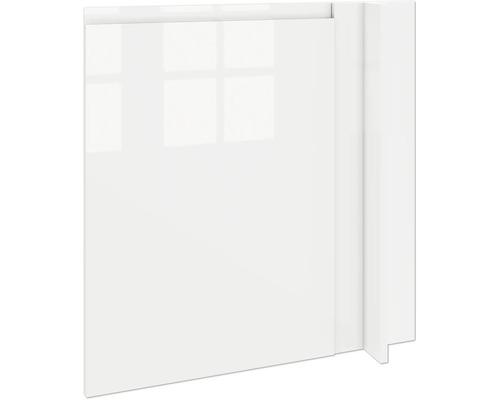 PICCANTE Smart Front Eckunterschrank 100 cm 1 Drehtür weiss hochglanz lackiert mit integrierter Griffmulde "AG" Detailansicht einer Küchenfront