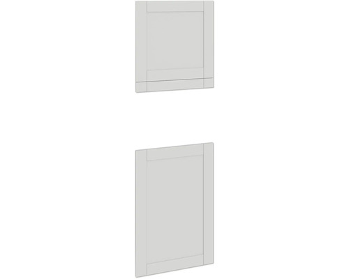 PICCANTE Smart Set de façade armoire haute pour four et microondes 2 portes pivotantes maison de campagne gris mat "AT" Deux portes d'armoire