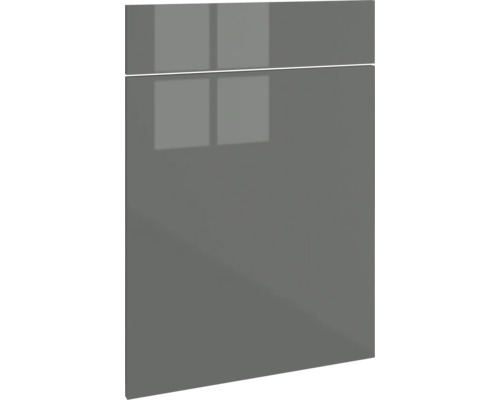 PICCANTE Smart Set de façade meuble bas 50 cm 1 porte pivotante et 1 cache de tiroir anthracite brillant "Z" Porte de placard de cuisine