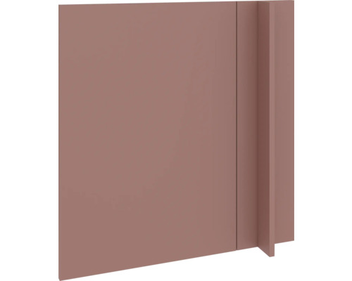 PICCANTE Smart Façade meuble bas d'angle 100 cm 1 porte pivotante rouge rouille mat avec bord épais "AG" Façade d'armoire avec poignée profilée
