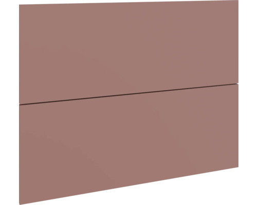 PICCANTE Smart Set de façade armoire haute 90 cm porte pliante rouge rouille mat avec bord épais "W" Façade d'armoire avec deux tiroirs