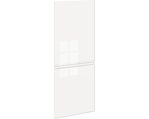 PICCANTE Smart Frontenset Midischrank 2 Drehtüren weiss hochglanz lackiert mit integrierter Griffmulde "AJ" Küchenfront