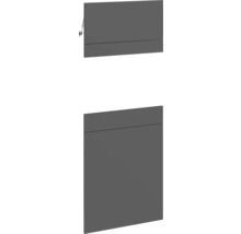 Armoire de cuisine sombre et volet roulant pour la cuisine