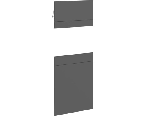 Armoire de cuisine sombre et volet roulant pour la cuisine