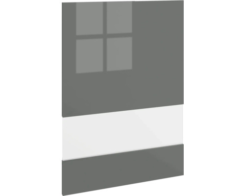PICCANTE Smart Porte en verre à segment pour armoire haute 50 x 70 cm anthracite brillant "O" Façade de cuisine avec élément de design