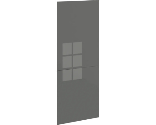 PICCANTE Smart Set de façade armoire midi 2 portes pivotantes anthracite brillant « AJ » Façade de meuble