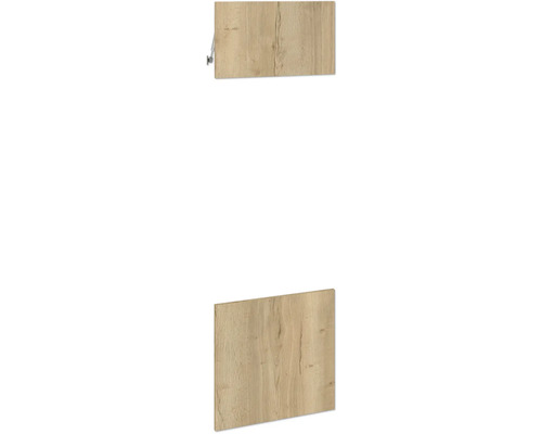 PICCANTE Smart Set de façade armoire haute pour microondes et four 1 trappe et 1 porte pivotante chêne sauvage reproduction avec bord épais « AR » Panneau en bois avec structure en bois