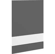 Façade de meuble grise avec bande blanche pour aménagement intérieur