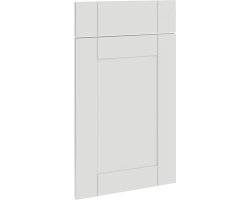 PICCANTE Smart Set de façade meuble bas 40 cm 1 porte pivotante et 1 cache de tiroir maison de campagne gris mat « Y » Porte d'armoire avec cadre