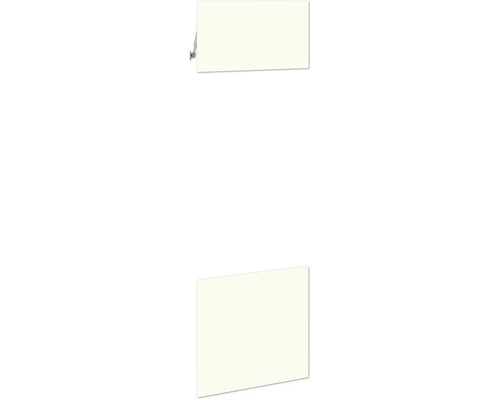 PICCANTE Smart Set de façade armoire haute pour microondes et four 1 trappe et 1 porte pivotante blanc structure fine avec bord épais « AR » Store plissé avec dispositif de montage