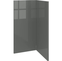 Façade de meuble gris brillant