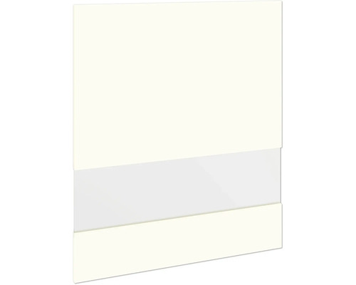 PICCANTE Smart Porte en verre à segment pour armoire haute 60 x 70 cm blanc structure fine avec bord épais "P" Plinthe