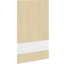 Porte d'armoire avec structure en bois et insert blanc