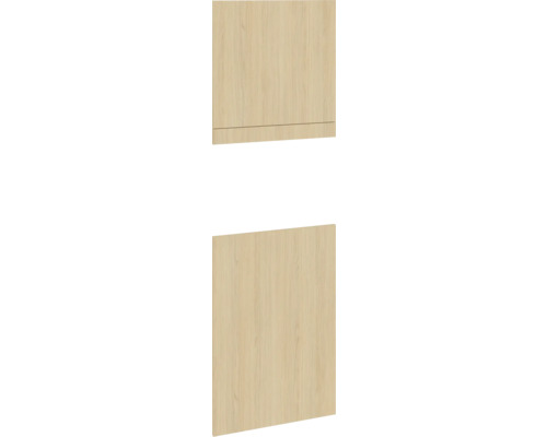 PICCANTE Smart Set de façade armoire haute pour four et microondes 2 portes pivotantes chêne clair reproduction avec bord épais "AT" Porte d'armoire en bois et façade de tiroir