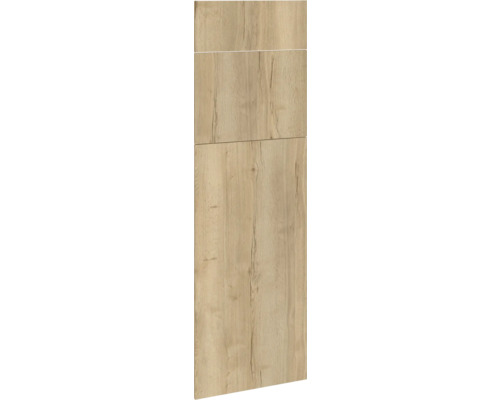 PICCANTE Smart Set de façade armoire haute pour réfrigérateur/congélateur combiné 1 trappe et 2 portes pivotantes chêne sauvage reproduction avec bord épais "AU" Façade d'armoire de cuisine avec structure en bois