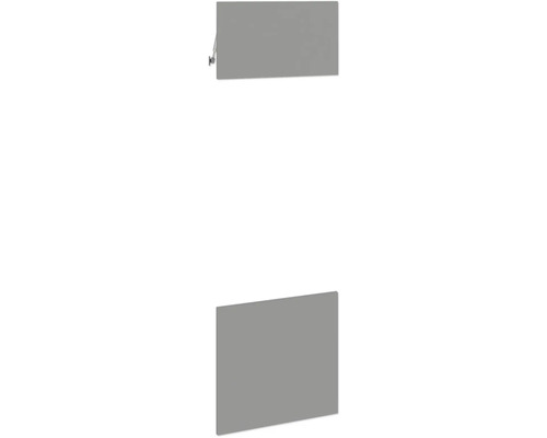 PICCANTE Smart Set de façade armoire haute pour microondes et four 1 trappe et 1 porte pivotante gris basalte mat avec bord épais "AR" Pièces de mobilier pour l'aménagement intérieur