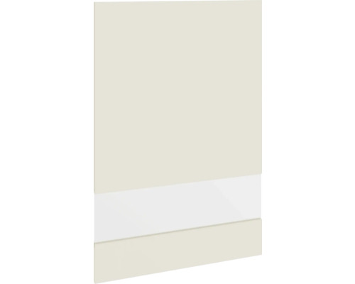 PICCANTE Smart Porte en verre à segment pour armoire haute 60 x 89,2 cm beige sable mat satiné avec bord épais "R" Façade de cuisine avec surface mate