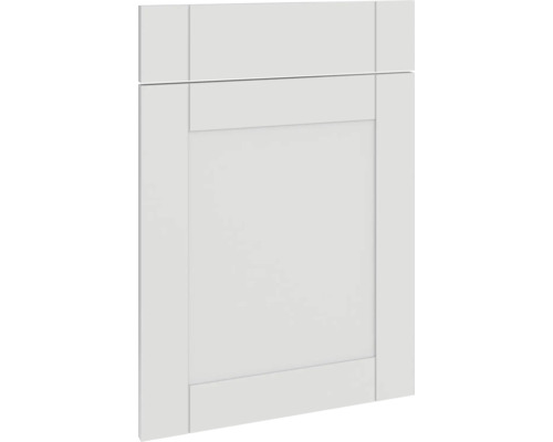 PICCANTE Smart Set de façade meuble bas 50 cm 1 porte pivotante et 1 cache de tiroir maison de campagne gris mat "Z" Façade de meuble de cuisine avec aspect encadré