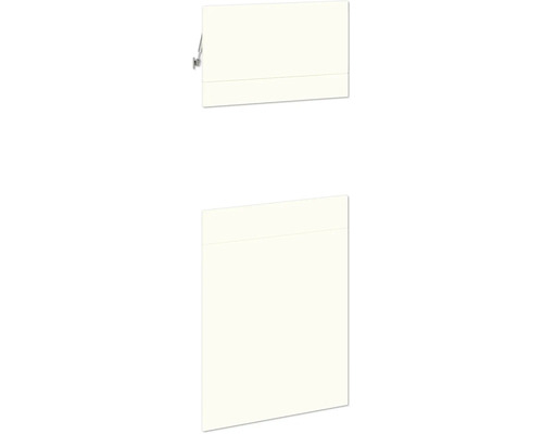 PICCANTE Smart Set de façade armoire midi pour microondes 1 porte pivotante 1 cache et 1 trappe blanc structure fine avec bord épais "AL" Store plissé