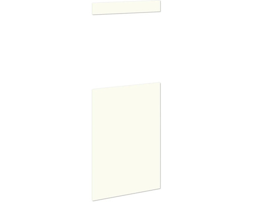 PICCANTE Smart Set de façade armoire midi pour réfrigérateur et four 1 porte pivotante et 1 cache blanc structure fine avec bord épais "AK" Arrière-plan clair et uni.
