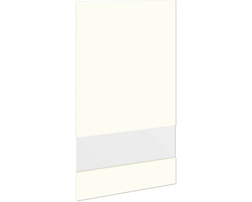 PICCANTE Smart Porte en verre à segment pour armoire haute 50 x 89,2 cm blanc structure fine avec bord épais "Q" Plinthe