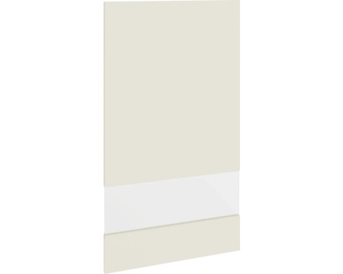 PICCANTE Smart Porte en verre à segment pour armoire haute 50 x 89,2 cm beige sable mat satiné avec bord épais "Q" Façade de cuisine au design sobre