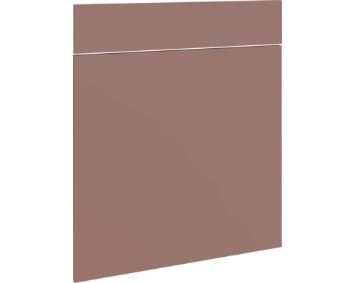 PICCANTE Smart Set de façade meuble bas 60 cm 1 porte pivotante et 1 cache de tiroir rouge rouille mat avec bord épais "AA" Porte de placard