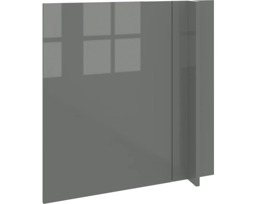 PICCANTE Smart Façade meuble bas d'angle 100 cm 1 porte pivotante anthracite brillant "AG" Façade de meuble grise