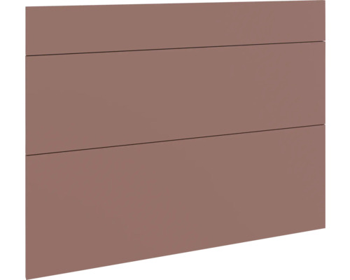 PICCANTE Smart Set de façade meuble bas 90 cm 1 tiroir avec 2 tablettes rouge rouille mat avec bord épais « AD » Trois façades d'armoires en bois