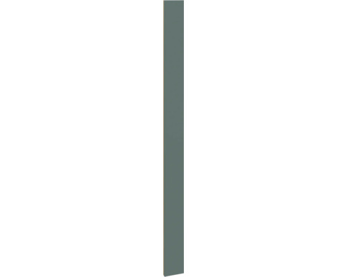 Pièce d'ajustement PICCANTE Smart pour meuble haut h: 194,4 cm l 14,6 cm vert pierre mat "CE" Plinthe en bois