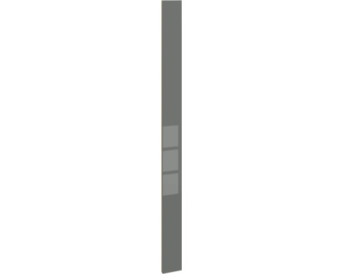 Pièce d'ajustement PICCANTE Smart pour meuble haut h: 194,4 cm l 14,6 cm anthracite brillant "CE" Élément d'armoire avec trois tiroirs