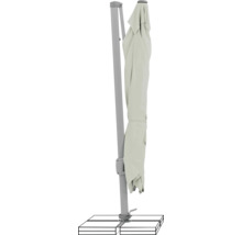 Parasol déporté fermé avec support