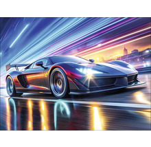 Illustration d'une voiture de sport sur une route