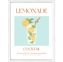Gerahmtes Bild mit Zitronenlimonade-Cocktail-Motiv