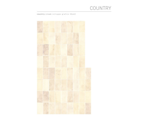 Country Cream Fliesen Sviluppo Grafico, 30x60 Zentimeter