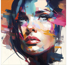Peinture d'une femme dans un style abstrait