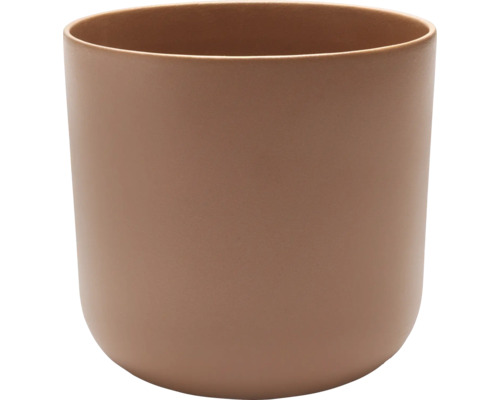 Pot de fleurs Alma céramique Ø 20,5 cm h 20 cm moka Cache-pot pour plantes d'intérieur