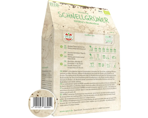 Paquet de graines Schnellgrüner de Sperli pour la santé du sol